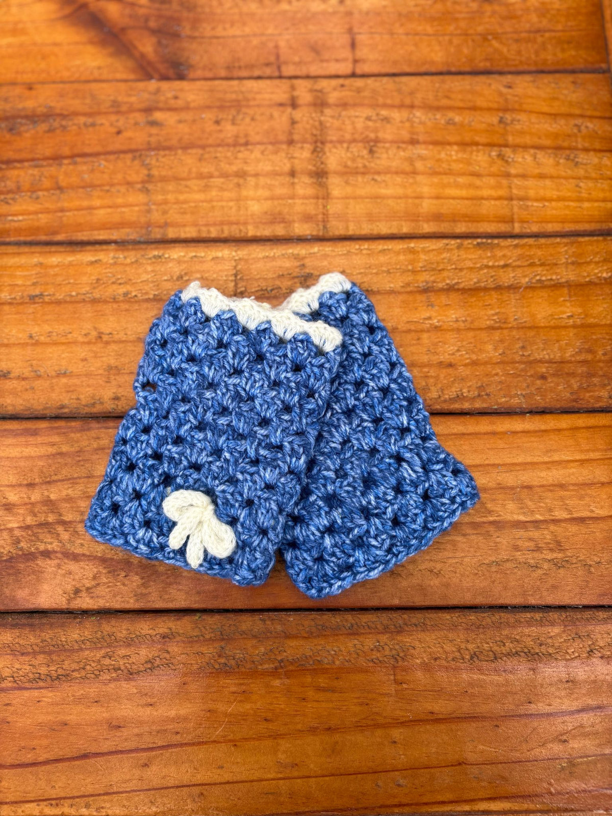 Cropped Crochet Handwarms with Drawstring
